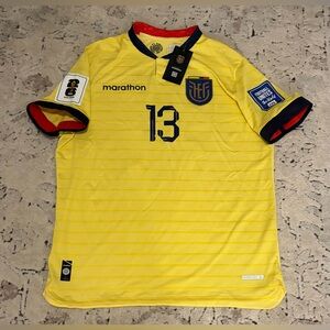 Marathon Authentic WC Qualifiers 2026 Ecuador Enner Valencia Jersey Men’s Sz: L